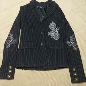 Aziz pin striped jacket