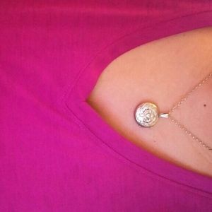 Sterling silver vintage locket necklace