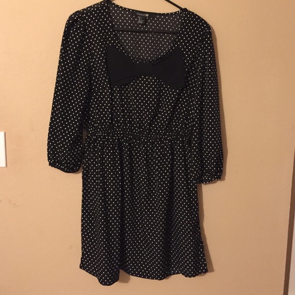 Polka dot and bow dress