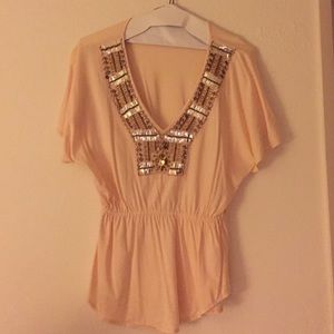 Light Pink Embellished Top
