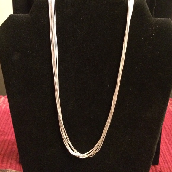 Liquid Sterling Silver 10 Strand Necklace