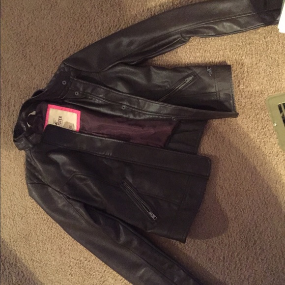 Hollister leather jacket