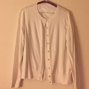 Banana Republic White Cardigan