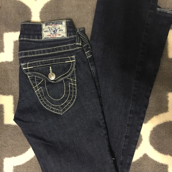 True Religion Straight Dark Denim Jeans