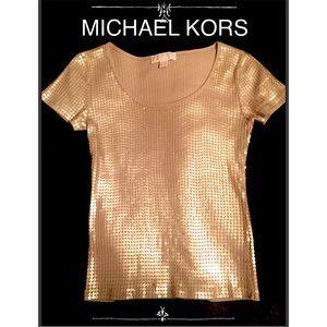Michael Kors Gold Sequin Top