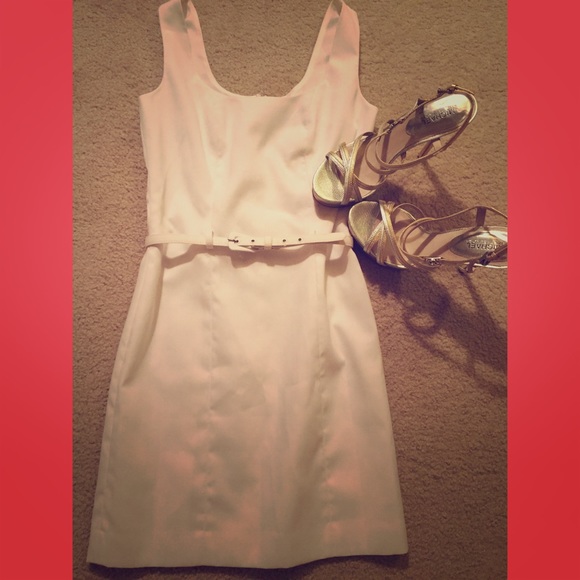Barney's White Belted Sundress - Picture 1 of 4