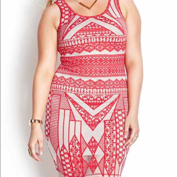 Forever 21 Dresses & Skirts - Forever 21 Plus Size Cherry Nude Nouveau Dress