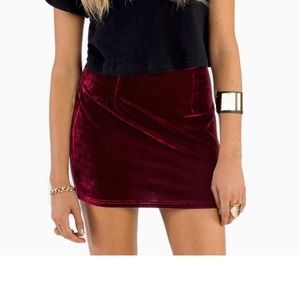 Velour skirt