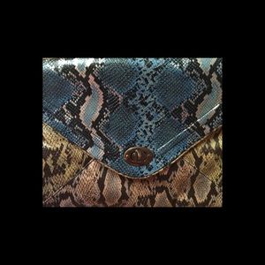 Snakeskin clutch