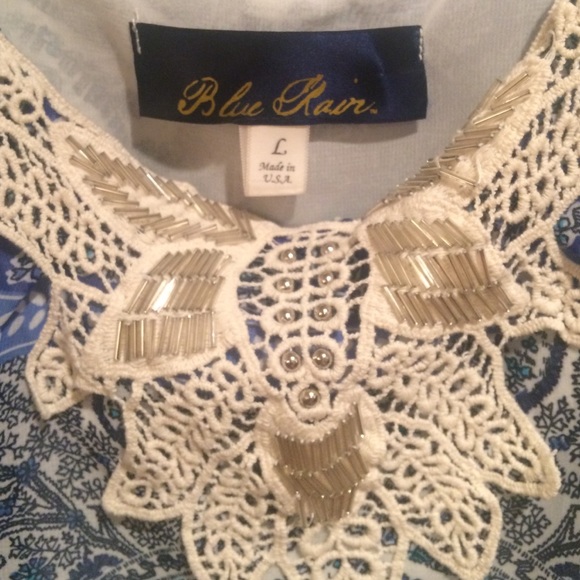 Francesca's blue and white tank - Picture 3 of 4