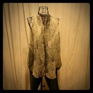 Print silk flowy top by Leifsdottir