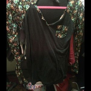 Black and Floral Top