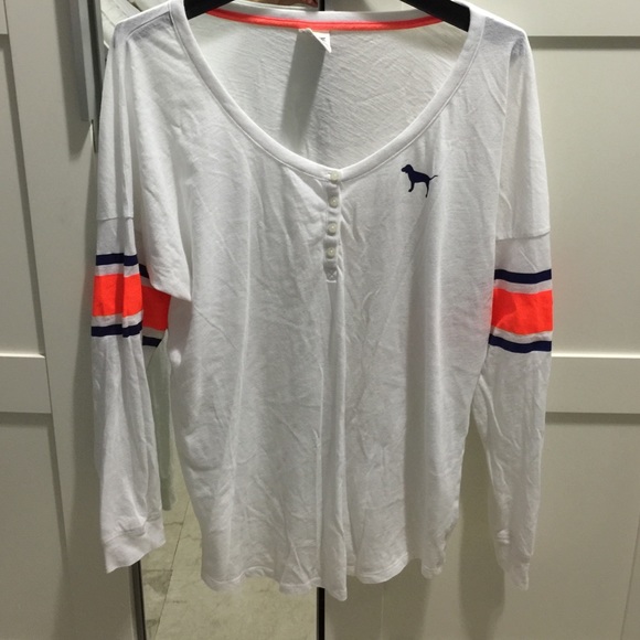 Long white long sleeve shirt PINK