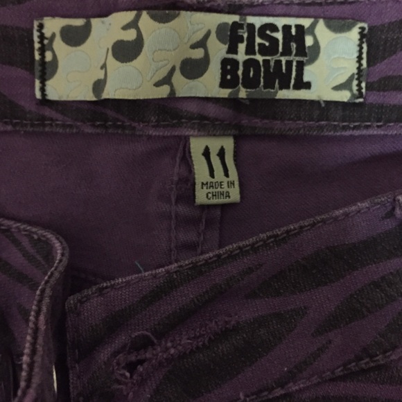 Purple zebra skinny jeans (Juniors 11) - Picture 2 of 3