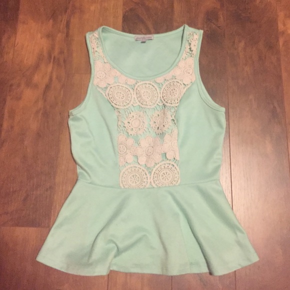 Mint Peplum top