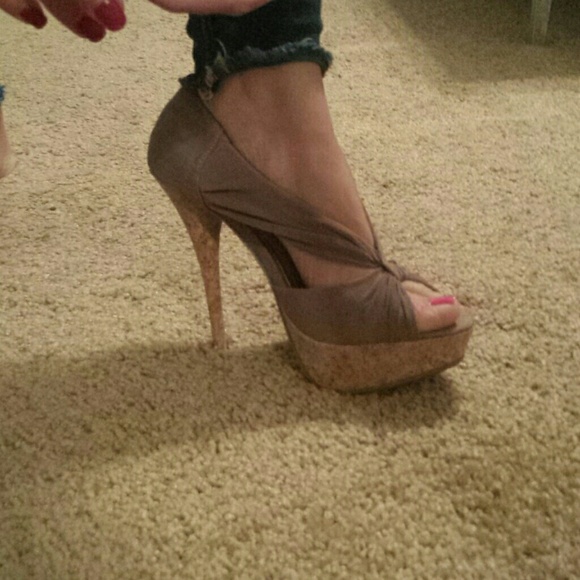 Tan taupe high heel great for spring