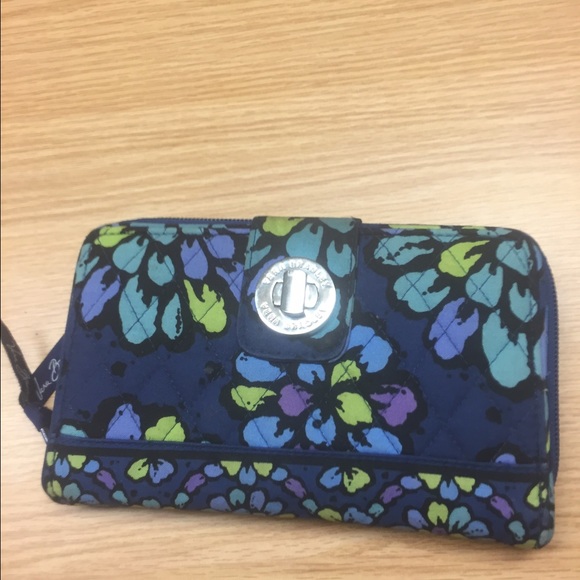 Indigo pop print lock wallet
