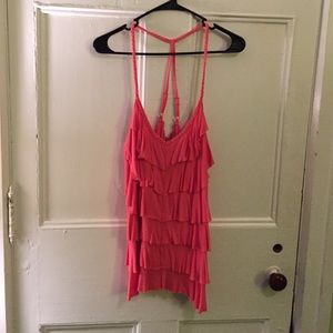 Pink Ruffled forever 21 top size large
