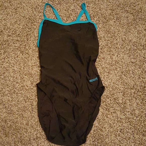 Black one piece swimsuit