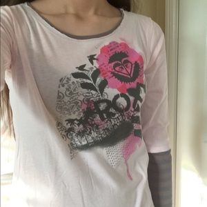 Pink and grey long sleeve top