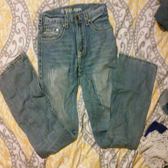 Mens light washed jeans