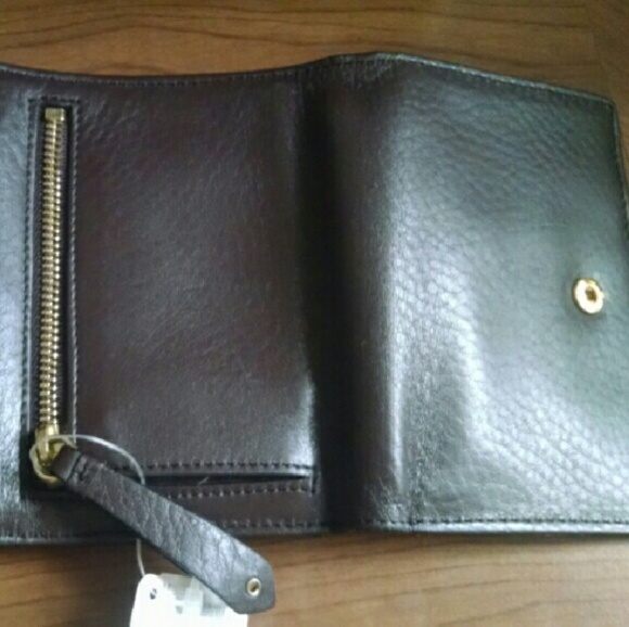 Cole Haan dark brown wallet tri fold NWT - Picture 2 of 3