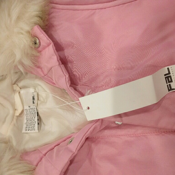 SOLD Pink Puffy cropped Bomber - Picture 2 of 3