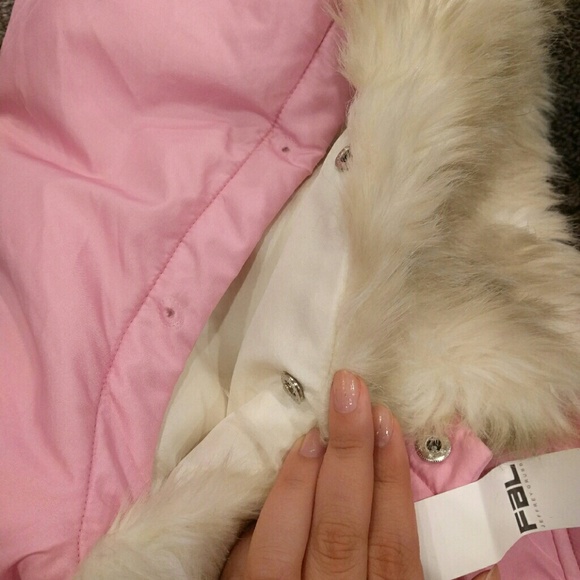 SOLD Pink Puffy cropped Bomber - Picture 3 of 3