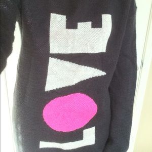 Black "love" sweater