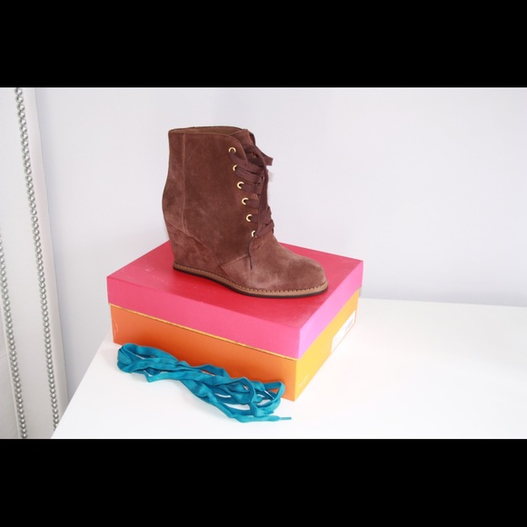 kate spade Shoes - NWT Kate Spade suede wedge boots!