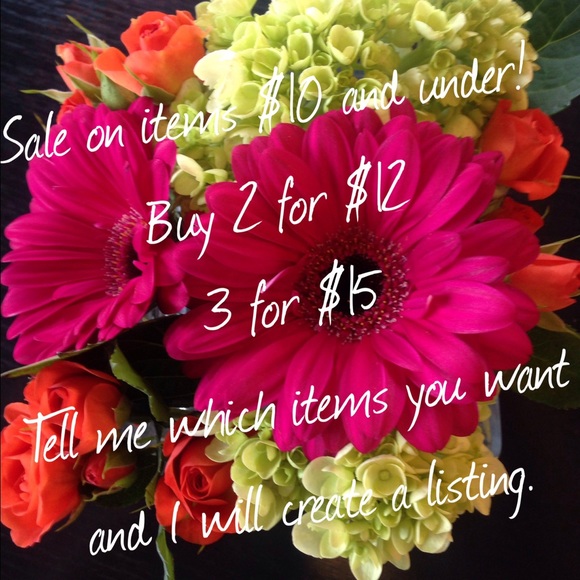 Sale on items $10 and under!