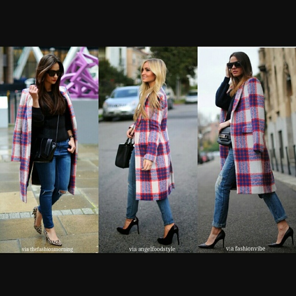 ❌SOLD❌ Zara Plaid Coat, Bloggers Favorite! - Picture 2 of 4