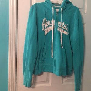 Turquoise zip up Aeropostale jacket