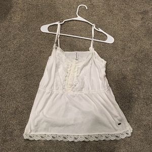 White lace tank!