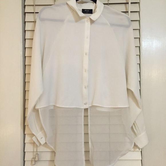 Nasty gal chiffon button up top
