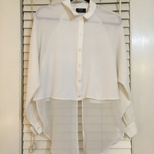 Nasty gal chiffon button up top