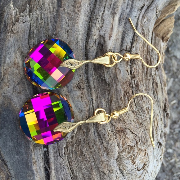 Handcrafted earrings with Swarovski crystal #90 - Picture 3 of 3