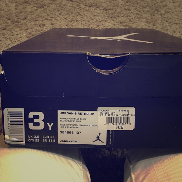 Jordan retro 6 sport blues - Picture 1 of 4
