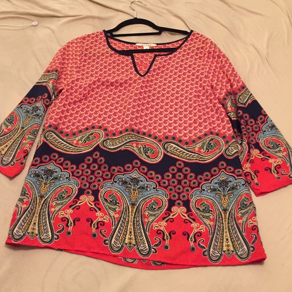 Multicolored patterned blouse