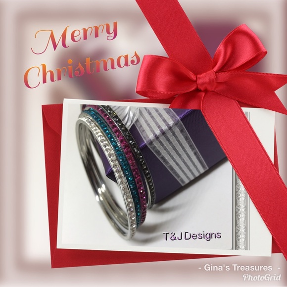 New Bejeweled Bangle Bracelets 4 pc set🌹 - Picture 5 of 5