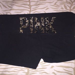 VS PINK SEQUINS YOGA SHORTS