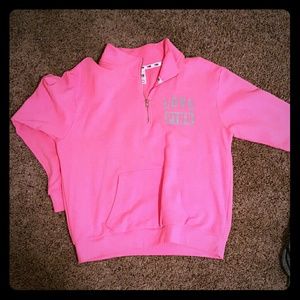 Victoria Secret pink half zip sweatshirt