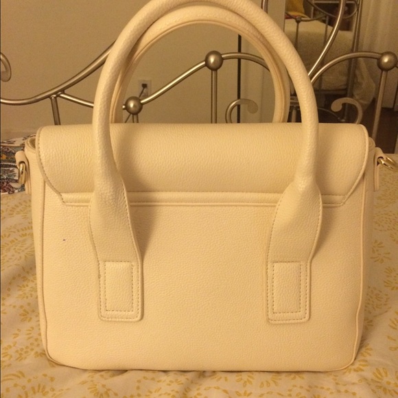 Faux Leather White Handbag - Picture 3 of 4