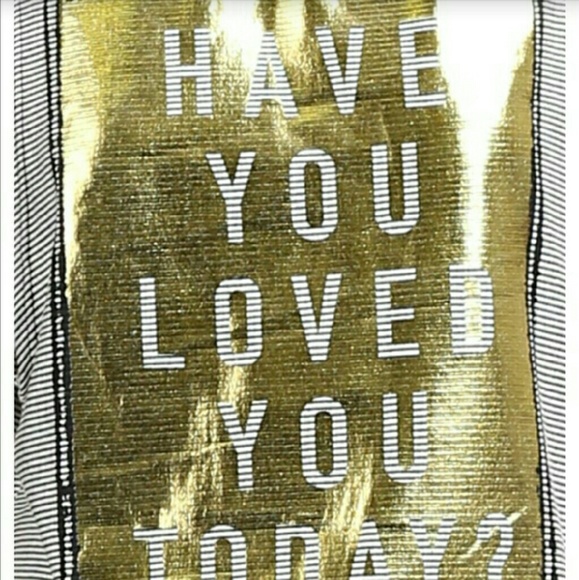 Have U Loved U Today Gold Foil Graphic Muscle Tee - Picture 3 of 4