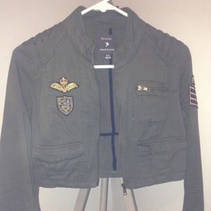 Crop military jacket