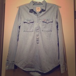 Hollister Co. Light Blue Denim Shirt