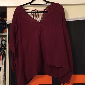 Flowy top with dips in front and back