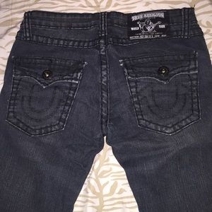 STRETCH TRUE RELIGION BOOTCUT JEANS DARK GREY