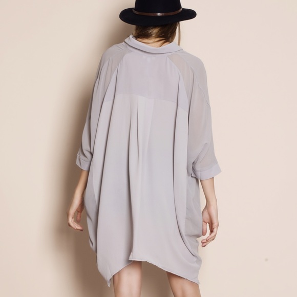 1DAYSALE "Introduction" Loose Button Up Blouse - Picture 3 of 4