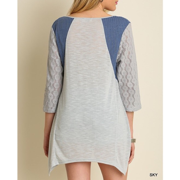 1DAYSALE "Paradise" Lace Sleeve Baseball Tee Top - Picture 3 of 3